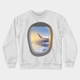 Airplane Window Sunrise Crewneck Sweatshirt